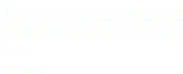 2011 OBJETO: Poda de césped en la etapa de construcción del contrato IDU 137-2007 adecuación de la calle 26 (avenida Jorge Eliecer Gaitán) al sistema transmilenio en el tramo 3 comprendido entre la transversal 76 y la carrera 42 y en el tramo 4 comprendido entre la carrera 42b y la carrera 19
Bogotá D.C. CLIENTE: CONALVÍAS

